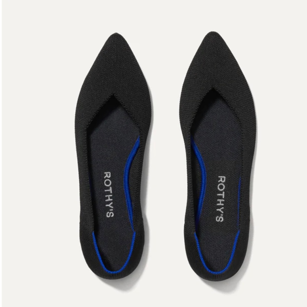 Rothy’s Black Pointed Flats size 7 but fit like a 6.5 - Picture 9 of 9